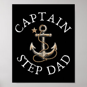 Poster Capitaine beau-père bateau voile nautisme ancre vi