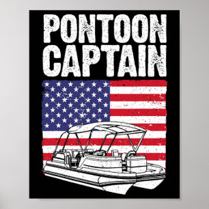 Poster Capitaine de bateau ponton cool art pour hommes fe