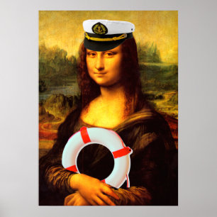 Poster Capitaine de la mer Mona Lisa