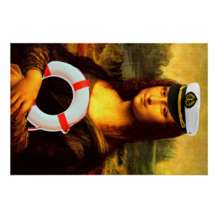 Poster Capitaine de la mer Mona Lisa