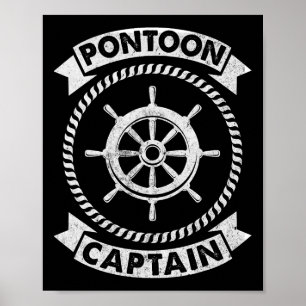 Poster Capitaine de ponton Bateau Cadeaux de navigation H