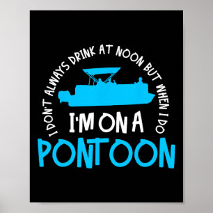Poster Capitaine de Ponton Cadeau de lac de plaisance