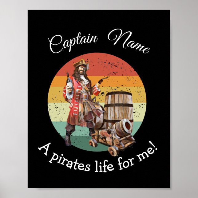 Poster Capitaine de Sunset Rum Party Pirate (Devant)