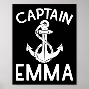 Poster Capitaine Emma Yacht Bateau à voile Bateau à batea