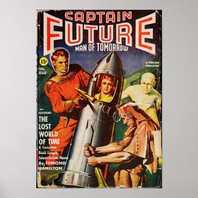 Poster Capitaine Future — le monde perdu du temps (Devant)