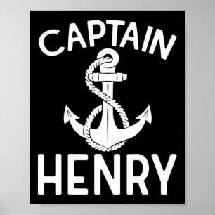 Poster Capitaine Henry Bateau à voile Bateau à bateau Yac