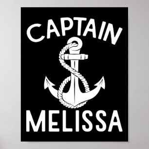 Poster Capitaine Melissa Bateau Bateau Bateau Ancre de ya