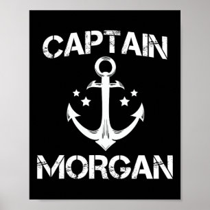 Poster Capitaine Morgan Funny Anniversaire Nom de famille