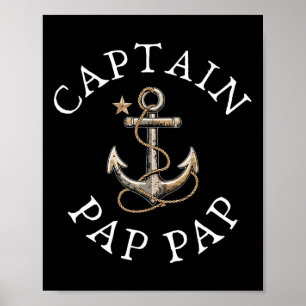 Poster Capitaine Pap-pap Bateau Voile Bateau Grand-père A