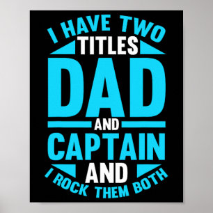 Poster Capitaine Père Papa Bateau Bateau de bateau