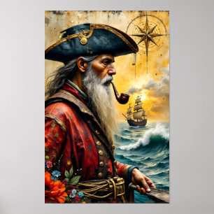 Poster Capitaine pirate