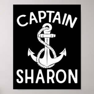 Poster Capitaine Sharon Ancre Navire Yacht Voile Bateau 