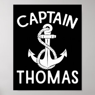 Poster Capitaine Thomas Ancre Yacht Bateau Navire Bateau