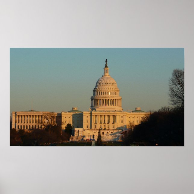 Poster Capitol à Noël Washington DC Holiday (Devant)