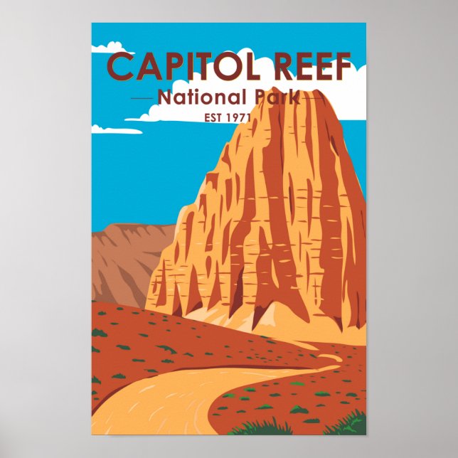 Poster Capitol Reef National Park Cathedral Valley Loop (Devant)