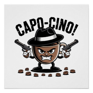 Poster Capo-cino ! Gangster au café à double pistolet