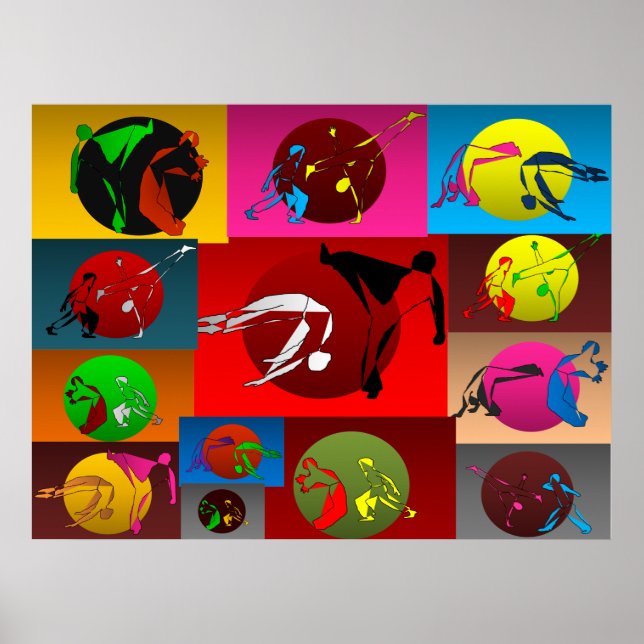 Poster Capoeira-Spiel (Vorne)