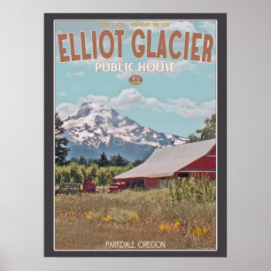 Poster Capot de Mt - taverne de glacier d'Elliot