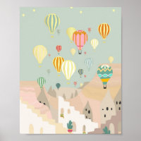 Cappadocia Day Art | Hot Air Balloon Turquie Trave
