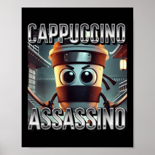 Poster Cappuccino Ino Amateurs de café Italien Brainrot m