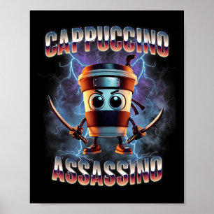 Poster Cappuccino Ino Brainrot Italien mème