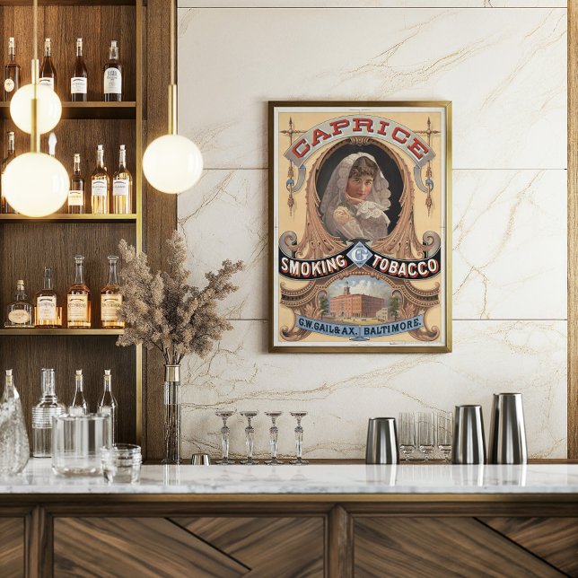 Poster Caprice Tabac Publicité Vintage (Créateur téléchargé)