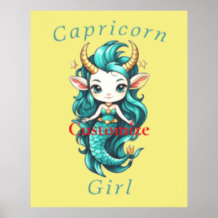 Poster Capricorn Girl Mermaid Thunder_Cove