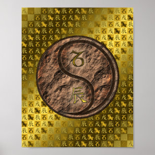 Poster Capricorne & Dragon Terre