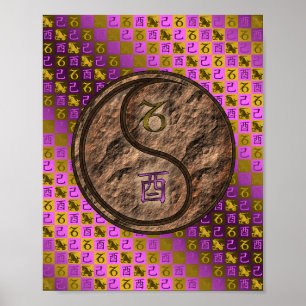 Poster Capricorne & Earth Rooster
