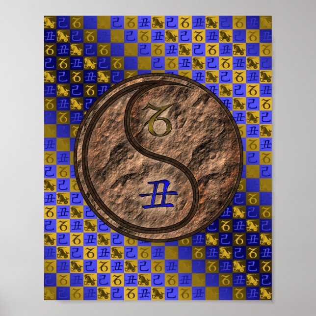 Poster Capricorne et Ox terrestre (Devant)