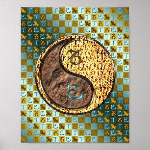 Poster Capricorne et serpent de feu
