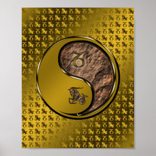 Poster Capricorne la chèvre