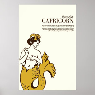 Poster "Capricorne Puissant" Cute & Cool Zodiac Art