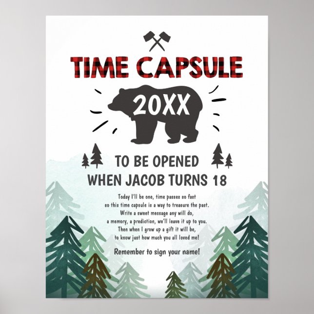 Poster Capsule de temps Lumberjack Trees Wild One (Devant)