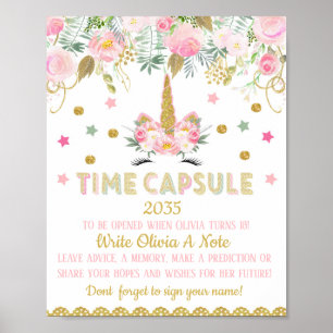 Poster Capsule de temps Unicorne