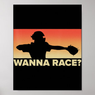 Poster Capteur de baseball Wanna Race cadeau, Baseball ca
