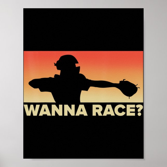 Poster Capteur de baseball Wanna Race cadeau, Baseball ca (Devant)