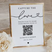 Capture de l'Amour Minimaliste QR Photo Cœur