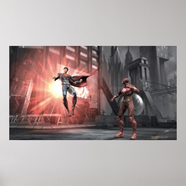 Poster Capture d'écran : Superman vs Flash (Devant)