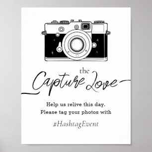 Poster Capture du hashtag de partage de photos de l'événe