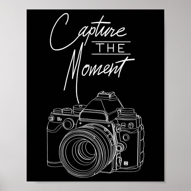 Poster Capture Moment Camera Photographe (Devant)