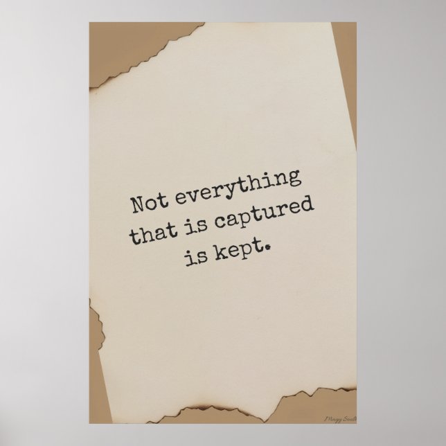 Poster Capturé vs Conservé : Art de citation de machine à (Devant)