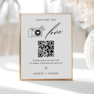 Poster Capturez le Mariage Love Qr Code