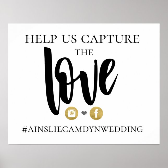 Poster Capturez Le Mariage Love Social Media (Devant)