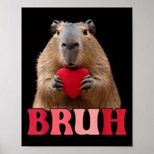 Poster Capybara Bruh Mème Drôle Dire Ados Garçons Valenti