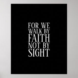 Poster Car Nous Marchons Par La Foi Pas Par La Vue Bible 