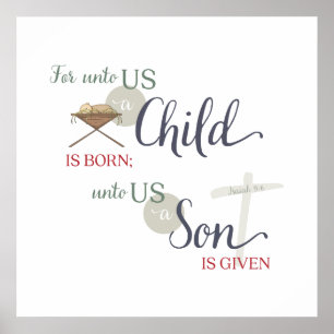 Poster Car un enfant nous est né