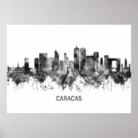 Caracas Venezuela Skyline BW
