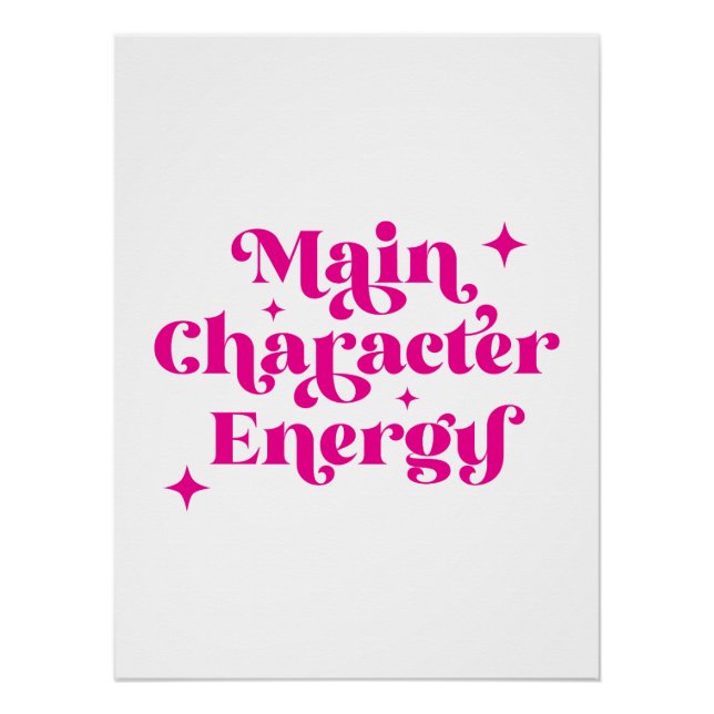Poster Caractère principal Énergie rose (Devant)