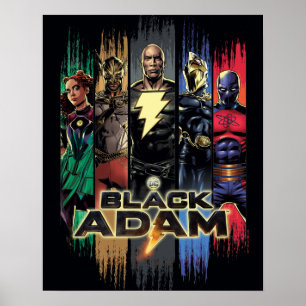Poster Caractères Adam Noir En Grandes Tailles Graphique